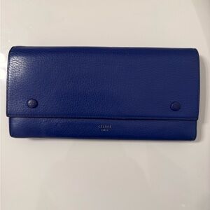 Celine Classic Blue Leather Wallet